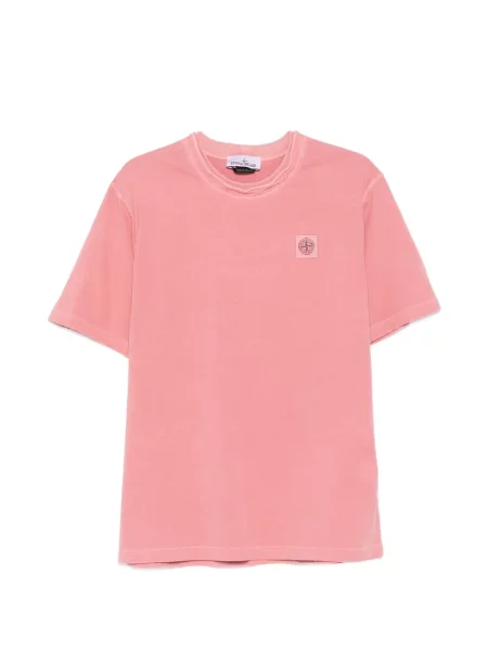 Póló Stone Island strasszokkal rózsaszín