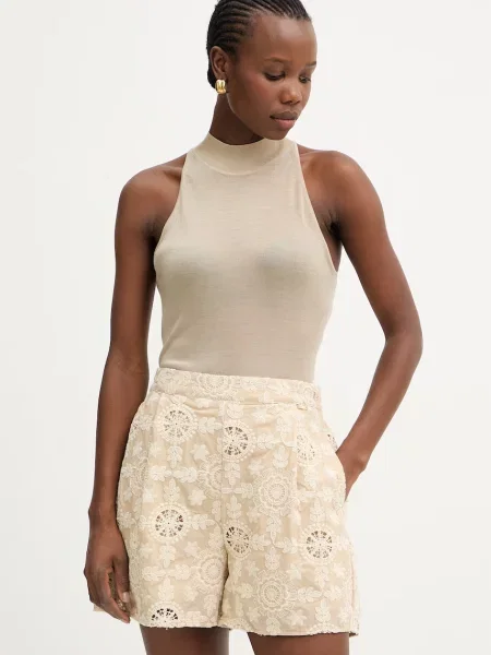 BOSS pulover de femei cu amestec de lână Fargherita bej