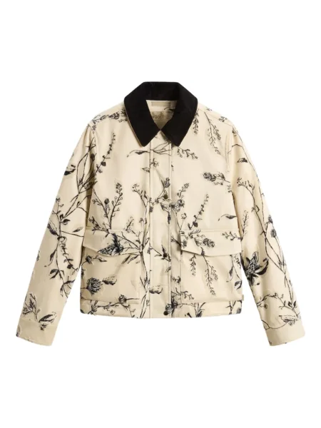 Geacă Woolrich de catifea cu model floral cu imagine