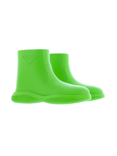 Botki Prada z logo zielone