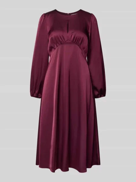 Sukienka midi z satyny z wycięciem w kształcie łezki Christian Berg Woman Selection