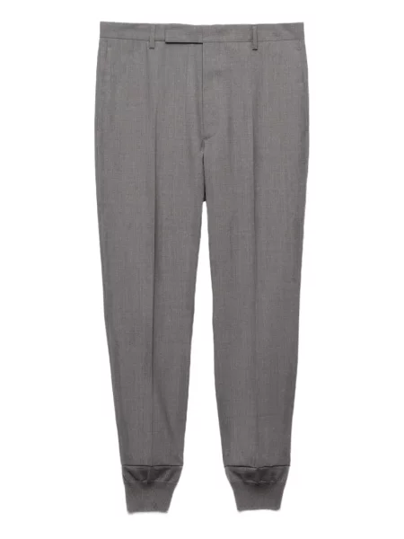 Pantaloni Prada de lână gri