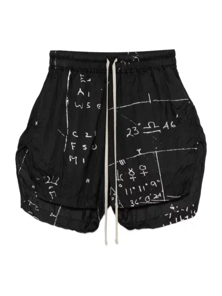 Szorty Rick Owens z nadrukiem czarne