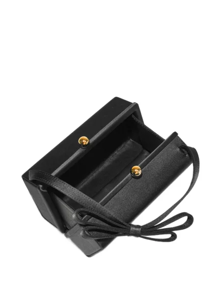 Geantă shopper Carolina Herrera cu funde din satin negru