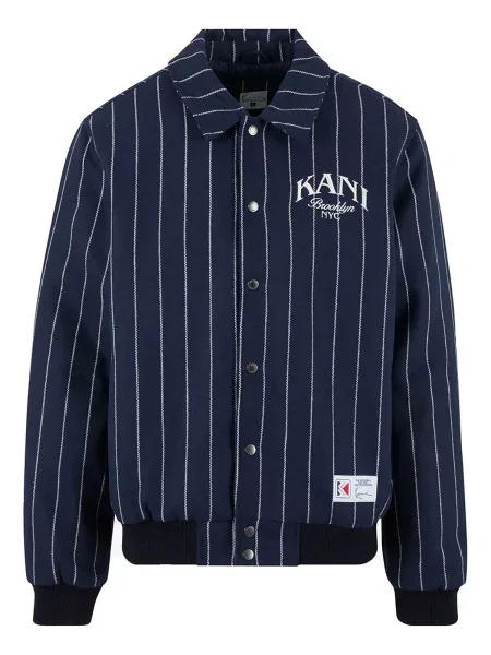 Karl Kani Outdoorová bunda Pinstripes tmavě modrá