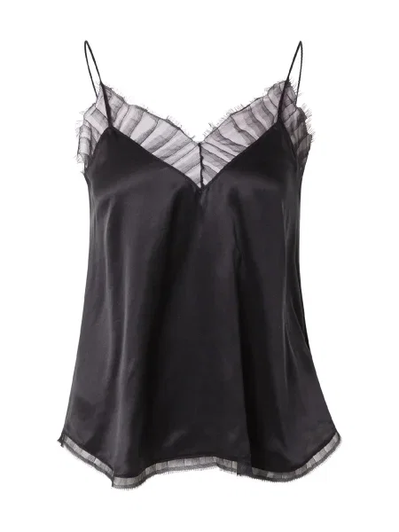 Top Iro de mătase negru