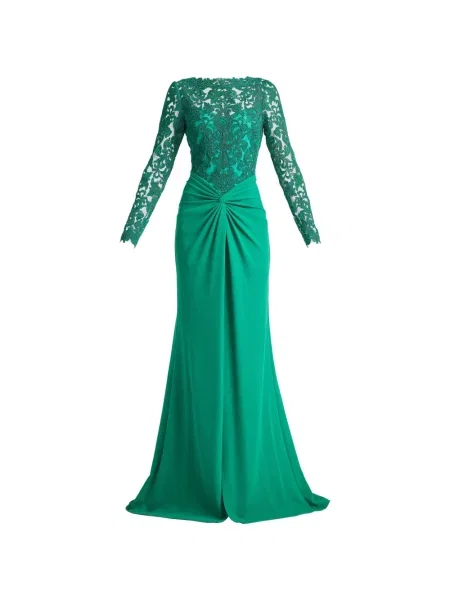 Rochie Tadashi Shoji din dantelă verde