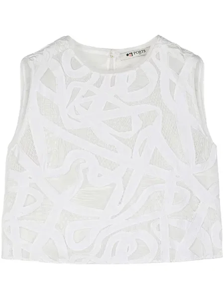 Top Ports 1961 koronkowy biały
