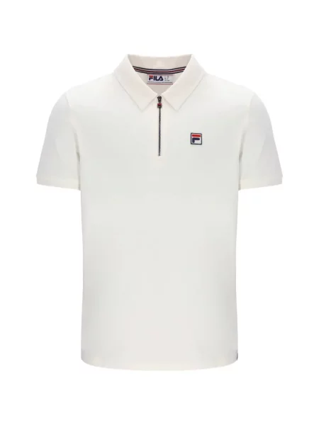 Tricou polo Fila cu autograf alb