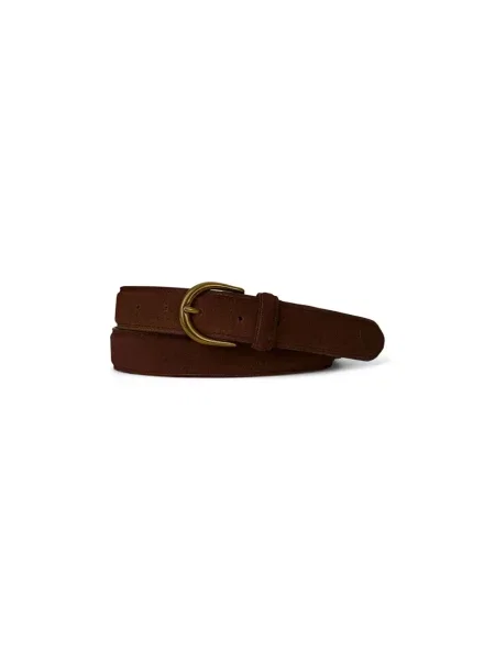 Pasek Polo Ralph Lauren zamszowy brązowy
