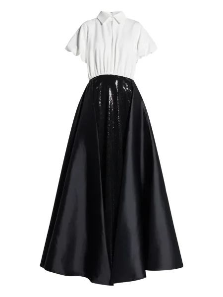 Костюм макси рокля Greta Constantine с пайети черно