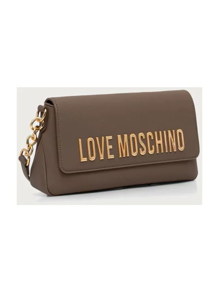 Love Moschino torebka z imitacji skóry brązowa
