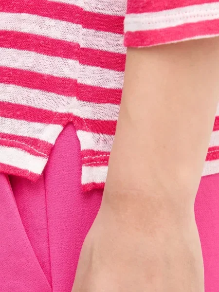 Лонгслів з домішкою шовку United Colors of Benetton рожевий