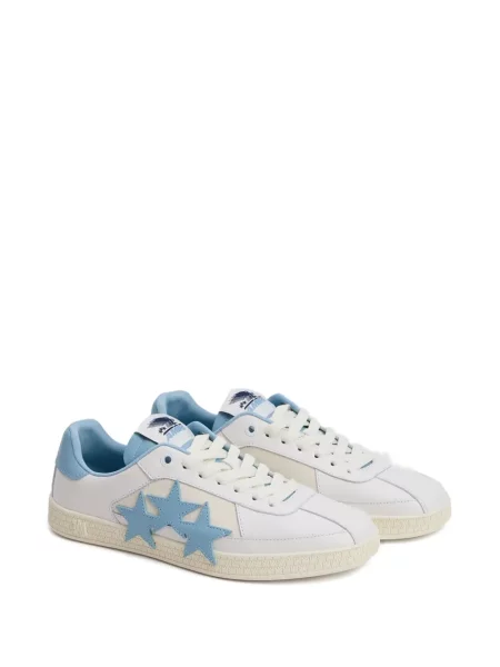 Sneakerși Amiri din piele cu aplicații alb