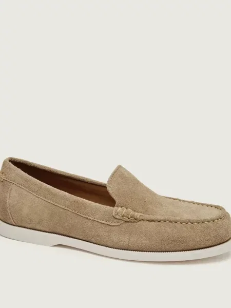 POLO RALPH LAUREN Mocasini MERTON | piele întoarsă bej