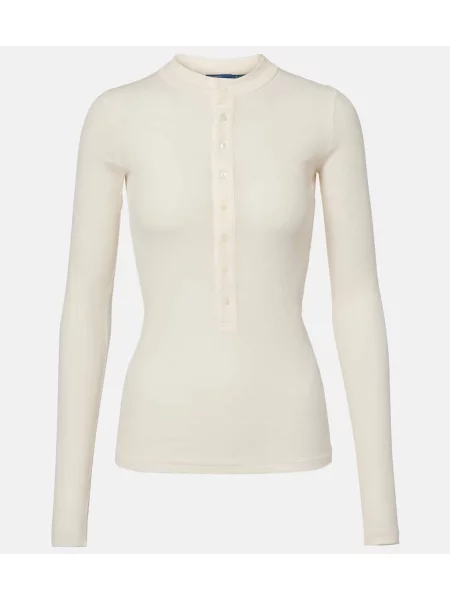 Top Polo Ralph Lauren z dżerseju biały