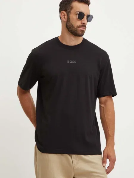 Boss Green tricou din barbati cu imprimeu negru
