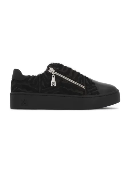 Sneakersy Kazar w paski z paskiem czarne