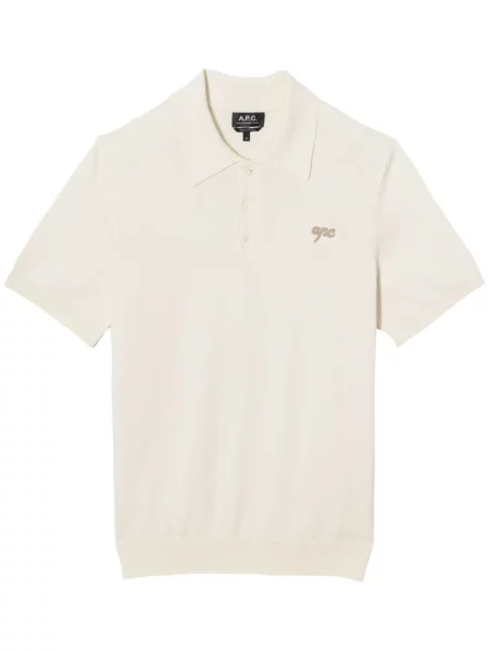 Polo A.p.c. cu broderie alb