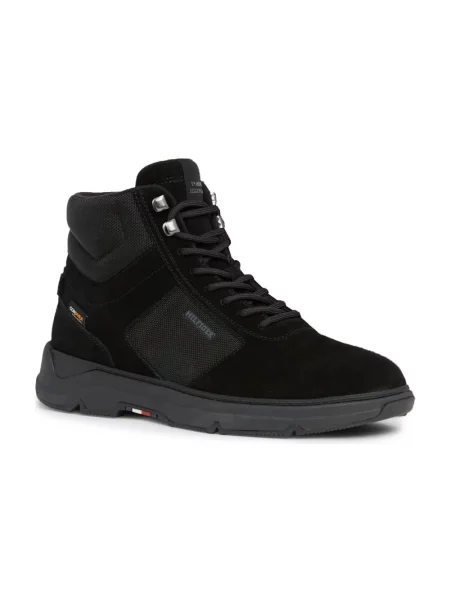 Sneakersy Tommy Hilfiger skórzane czarne