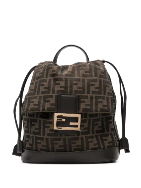 Rucsac Fendi din jacard maro
