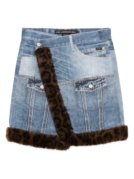 Fustă din denim Andersson Bell albastru