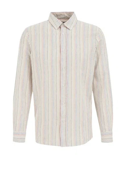 WE Fashion Košile chladná modrá / olivová / růže bílá