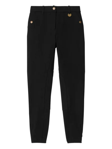 Pantaloni Burberry cu model herringbone negru