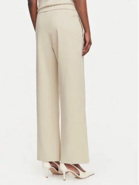 Calvin Klein Szövet nadrág Wide Leg bézs