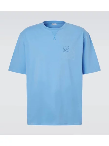 Tricou Loewe din jerseu albastru