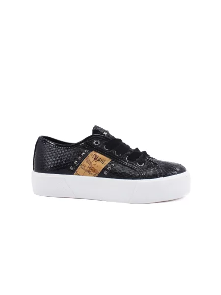 Sneakersy Alviero Martini 1a Classe skórzane na platformie czarne