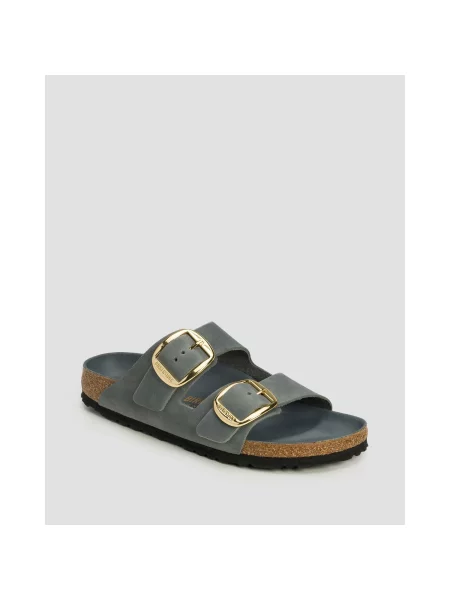 Birkenstock șlapi de piele Arizona Big Buckle albastru