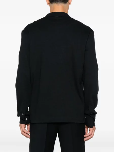 Lung tricou polo Zegna negru