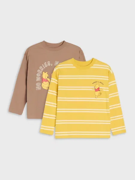 Sinsay trička s potiskem Winnie the Pooh 2 pack vícebarevná