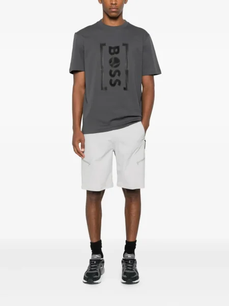 Tricou Boss cu imagine gri