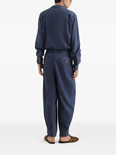 Blugi Dolce & Gabbana plisate albastru