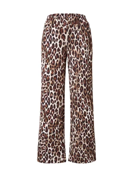 Monari Pantaloni maro caramel / maro deschis / negru alb