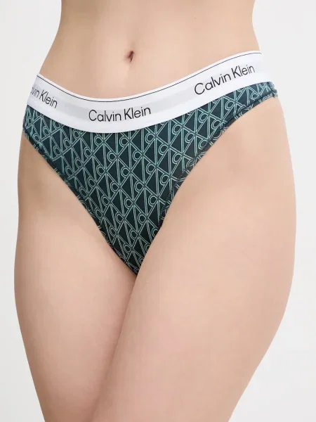 Calvin Klein Underwear tanga s bavlnou zelené