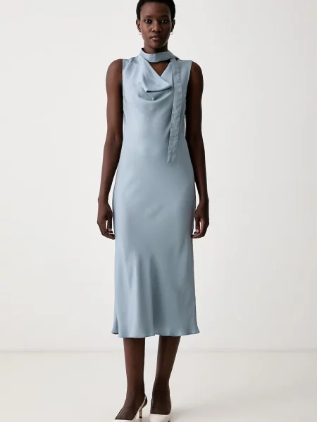 Marella rochie evazată MLSTROPICO albastru