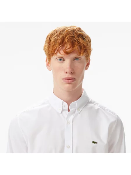 Lacoste Koszula Regular Fit biała
