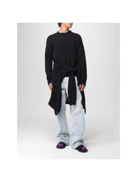 Dzianinowy sweter Marni casual czarny