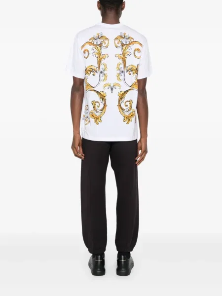 Tricou Versace Jeans Couture cu imagine alb