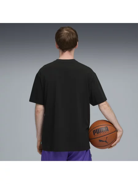PUMA Męska koszulka koszykarska Junior Varsity II o luźnym kroju Odzież S czarny