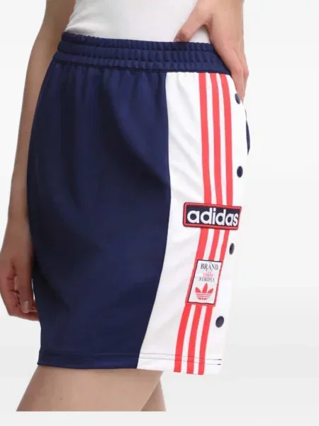 Pruhované áčkové kalhoty Adidas modré