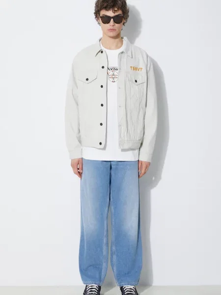 Thisisneverthat geacă din denim Trucker gri