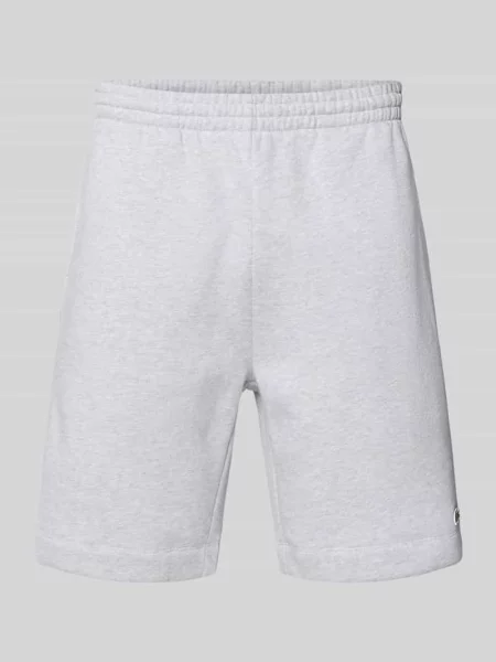 Szorty dresowe o kroju regular fit z mieszanki bawełny Lacoste szare
