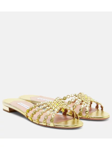 Sandale Aquazzura din piele galben
