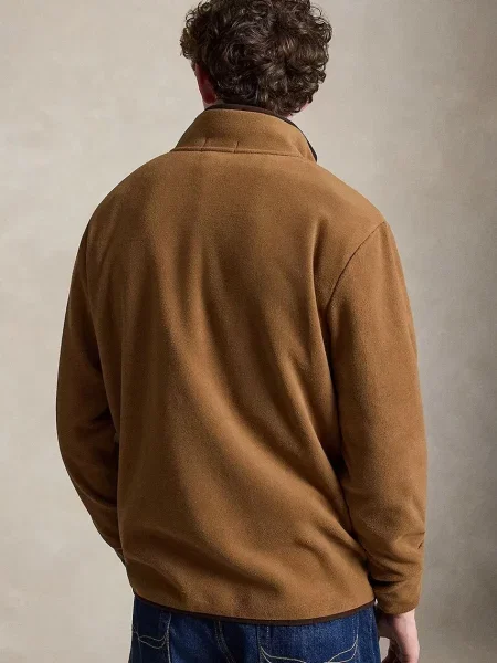 Polo Ralph Lauren mikina pánska flísová hnedá