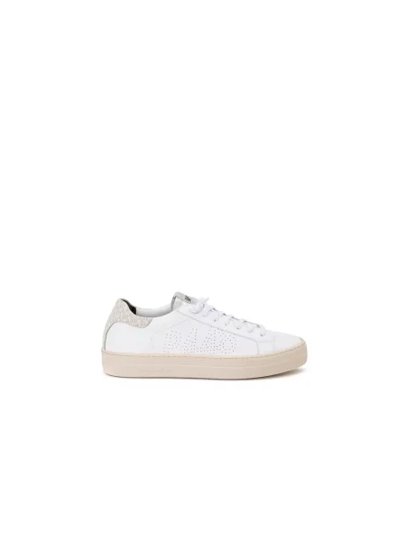 Sneakersy P448 skórzane biznesowe białe