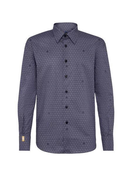 Риза Billionaire с принт синьо